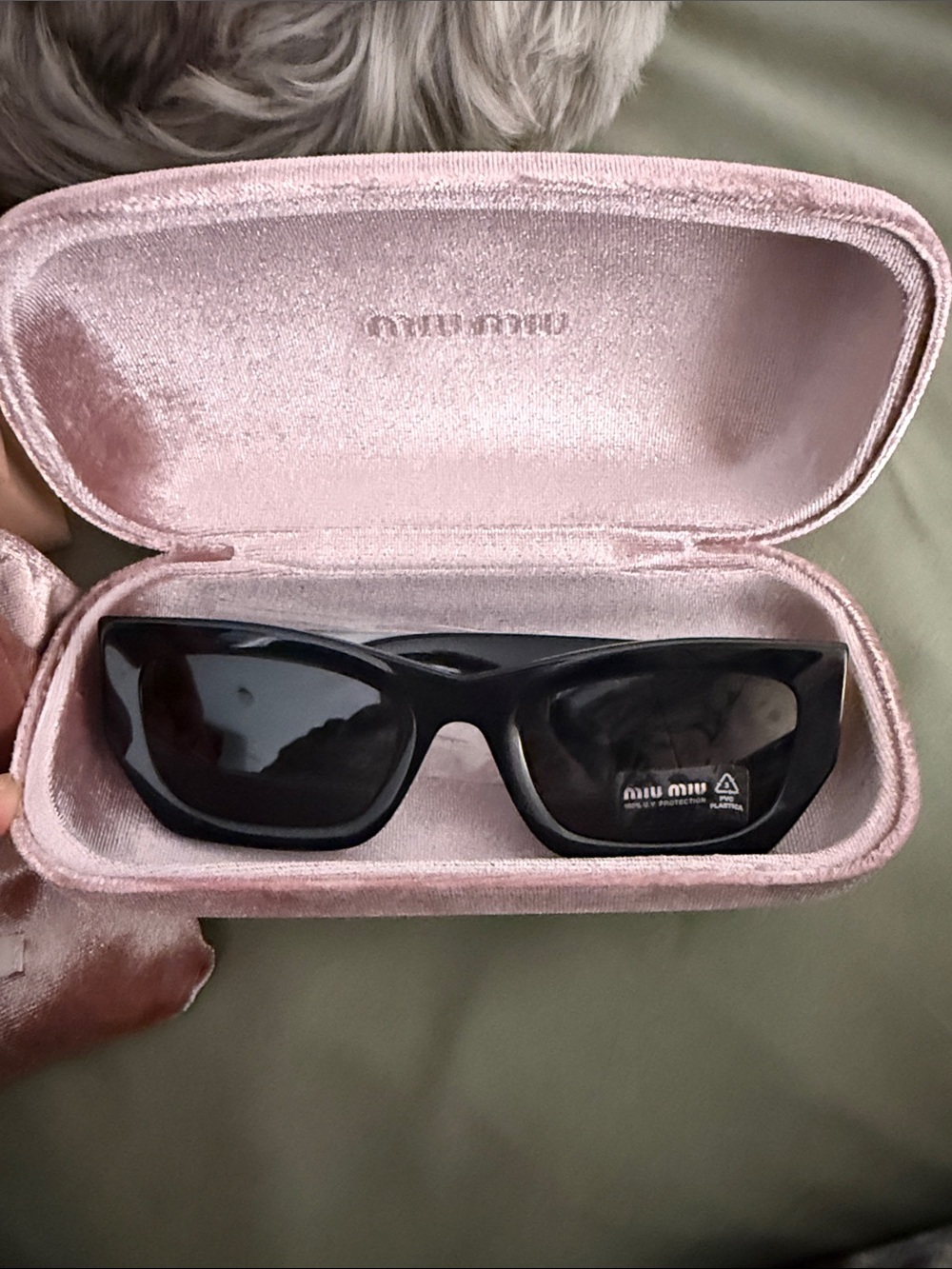 Miu Miu Black Cat-Eye Sunglasses
